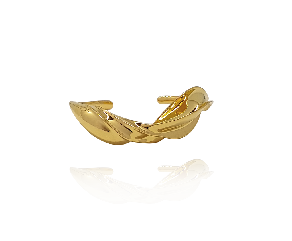 bracelet_flame brass yellow gold 18kts jewelry |Elba