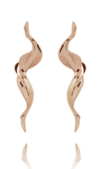 earring_flame brass rose gold 18kts jewelry |Elba