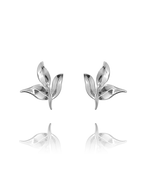 earring_leaf_silver_white_gold_18kts jewelry |Elba
