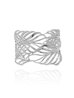 cuff_manchette_palmeira_palm tree_silver_white_gold_18kts jewelry |Elba