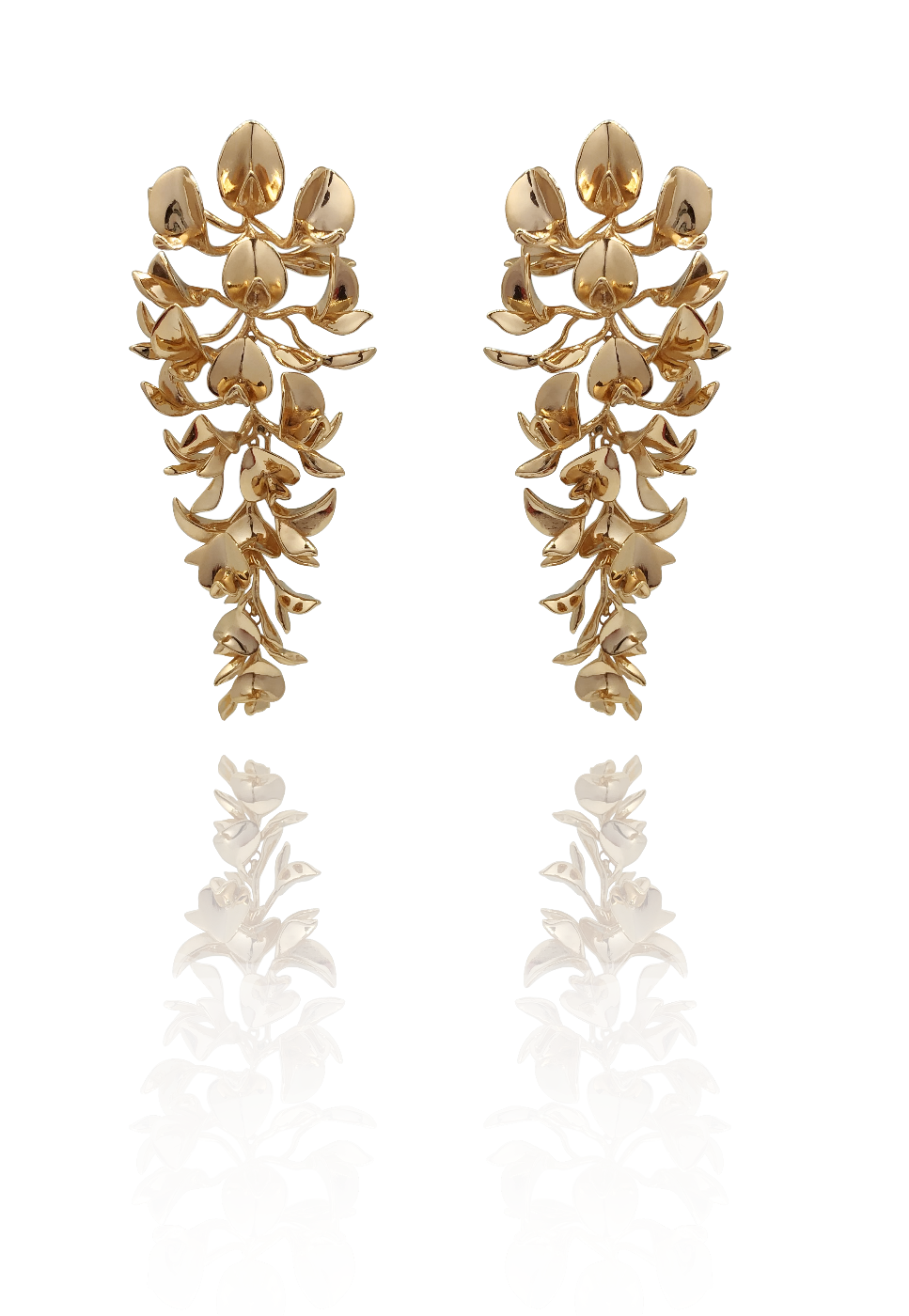 virgem I virgo bloom champagne gold earrings